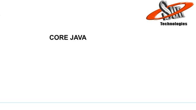 Core java | PPTX