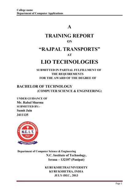 Core java report