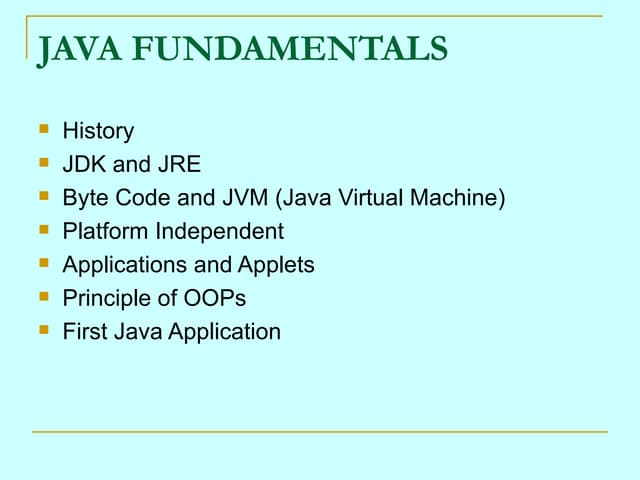 Core java slides | PPT