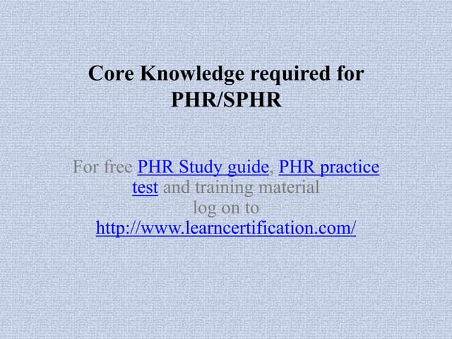 PHR PDF Demo