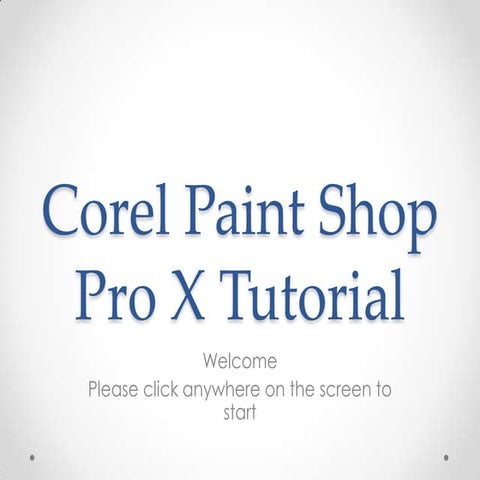 Corel paint shop pro x tutorial