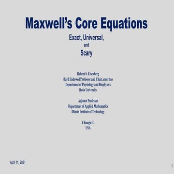 Core Maxwell Equations are Scary        April 11, 2021