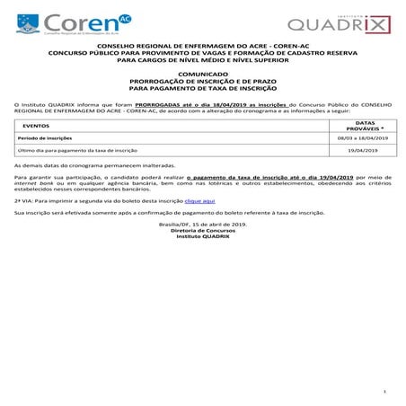 Coren ac concurso | PDF