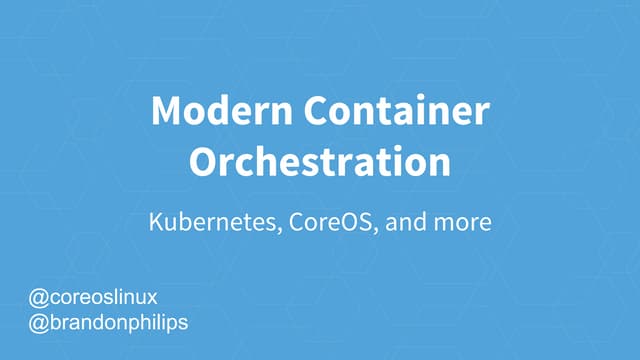 CoreOS + Kubernetes @ All Things Open 2015