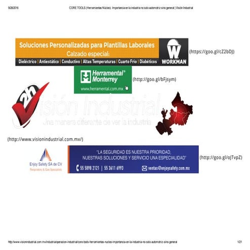 Core tools (herramientas núcleo)