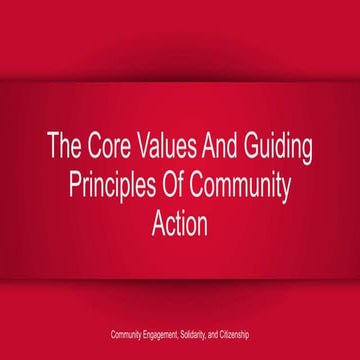 Core Values and Guiding Principles