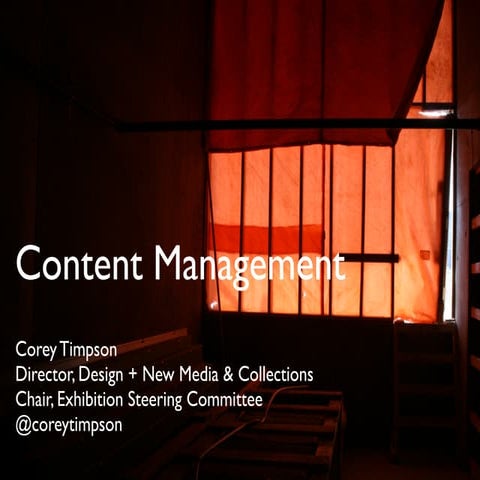 Corey Timpson - Canadian Museum Association (CMA) Conference 2014