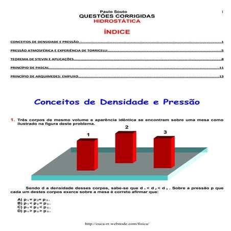 Lista 1 de física 2ano | PDF