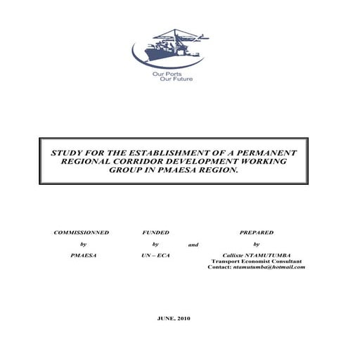 Coridor study done by consultant | PDF