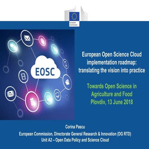 The state-of-play of the general EOSC policy work