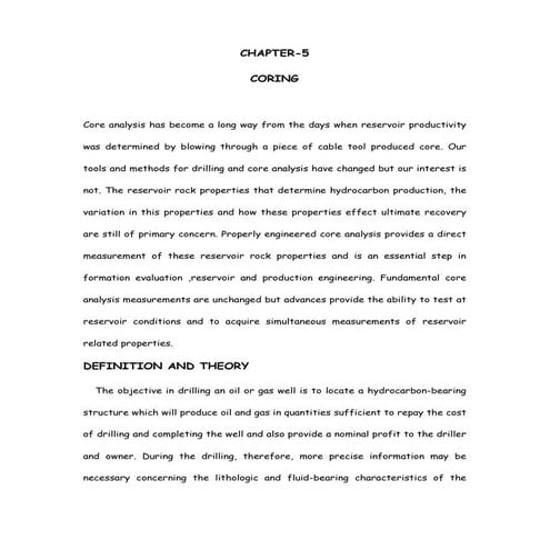 Coring   chapter 5