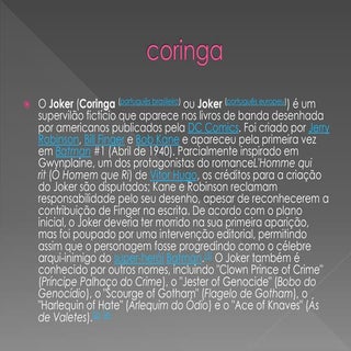 slide sobre o coringa