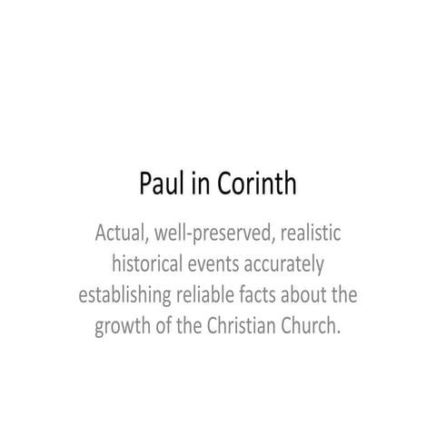 Paul in Corinth