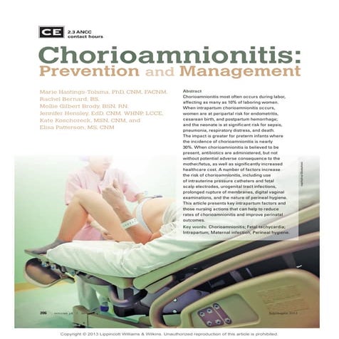 Corioamnionitis | PDF