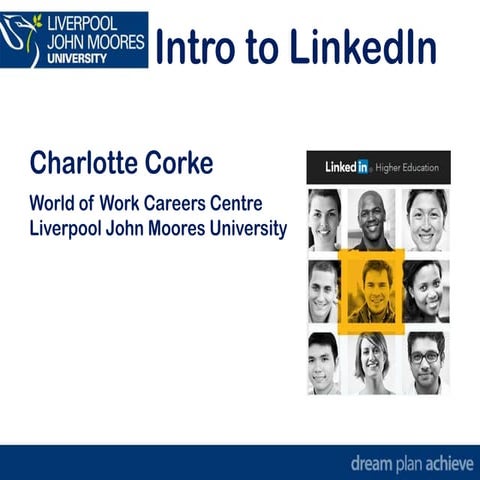 Introduction to LinkedIn for MELSIG by Carlotte Corke LJMU