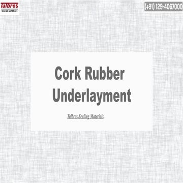 Cork rubber underlayment