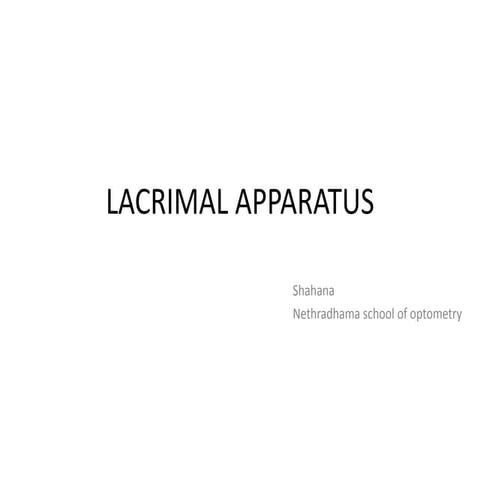 Anatomy of lacrimal apparatus and conjunctiva