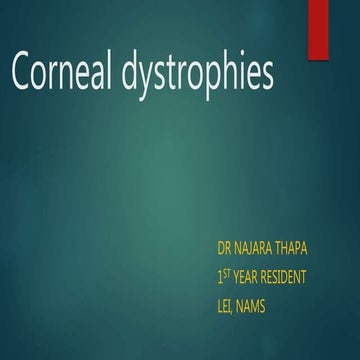 Corneal dystrophies