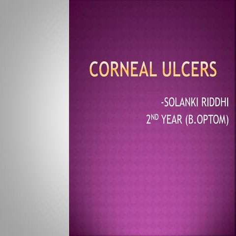 cornealulcers diagnosis treatment and other factors