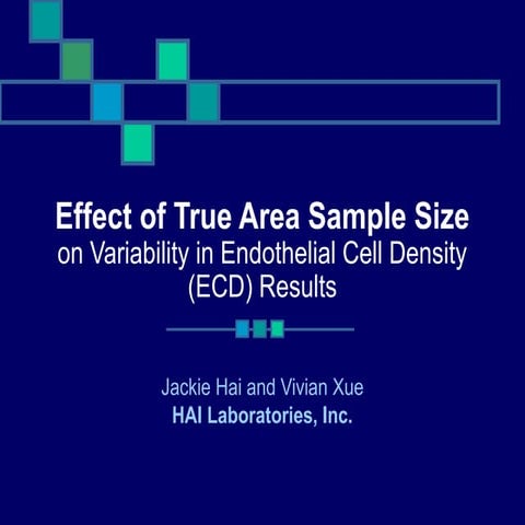 Specular Microscopy Methodology: Effect of Sample Area Size on ECD ...