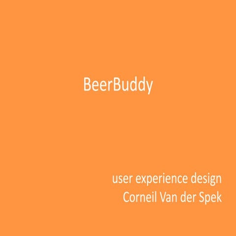 Corneil Van der Spek BeerBuddy Presentation
