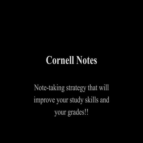 Cornell+notes ppt