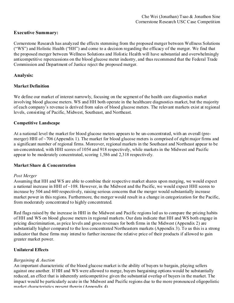 Cornerstone Research Case Competition USC 2nd Place Overall