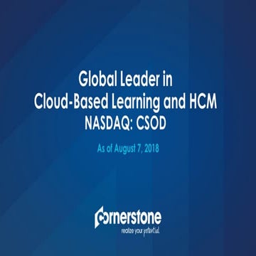 Cornerstone q2 presentation