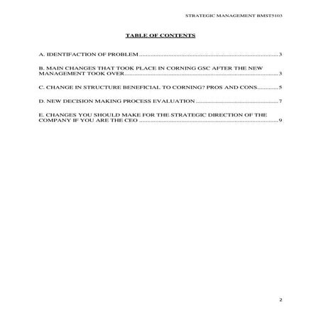 Corning Incorporated Case Study MBA OUM