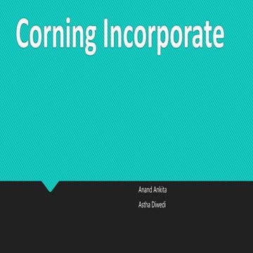 Corning incorporate | PPTX