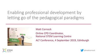 Enabling professional development by letting go of the pedagogical paradigms