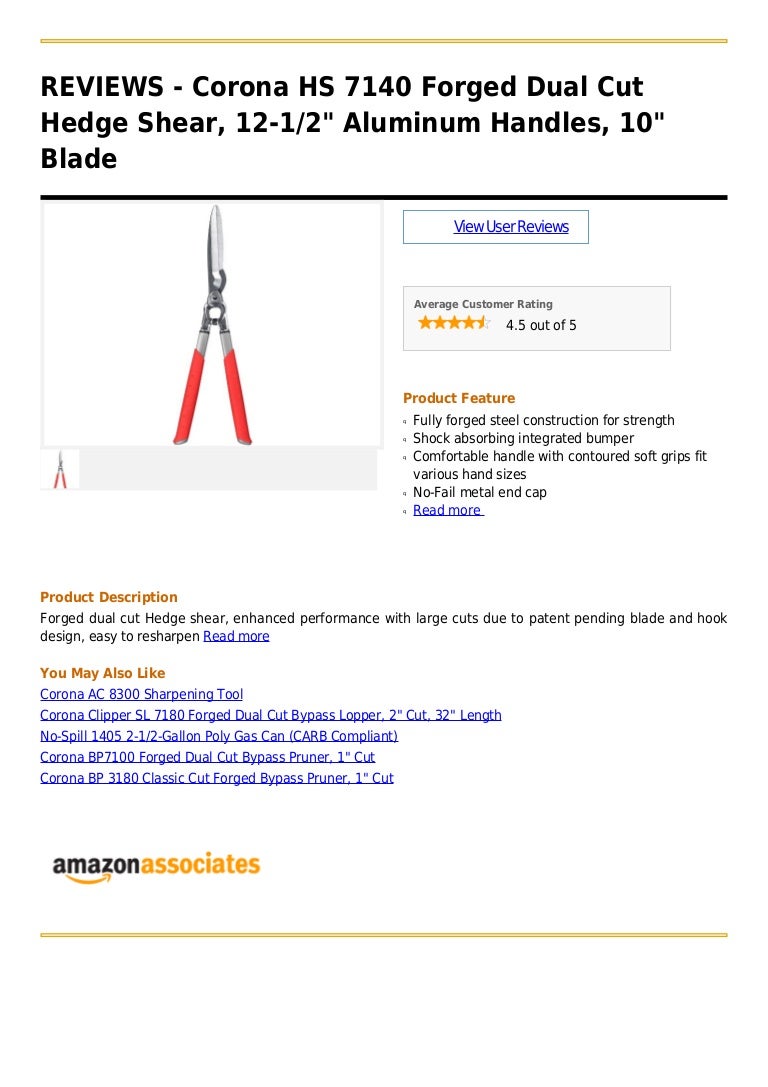 Corona HS7140 Dual Cut Hedge Shear