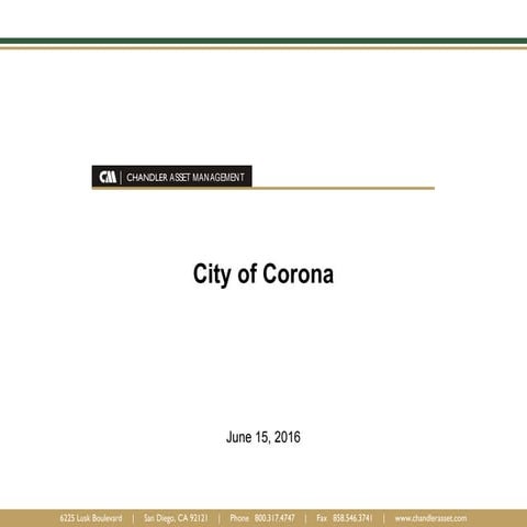 Chandler Asset Management Corona Presentation 