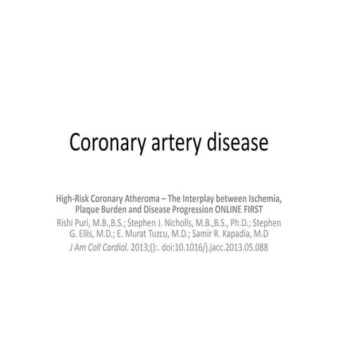 Coronary artery disease