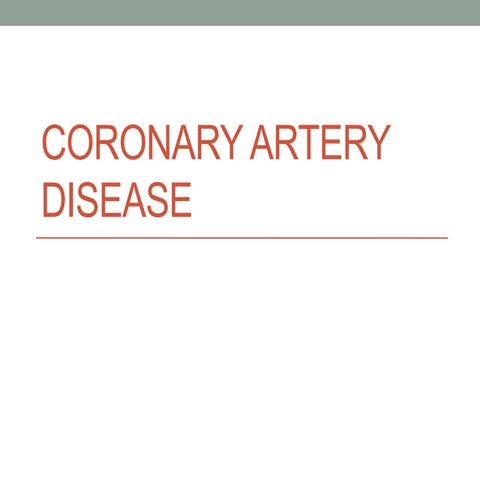 Coronary artery disease