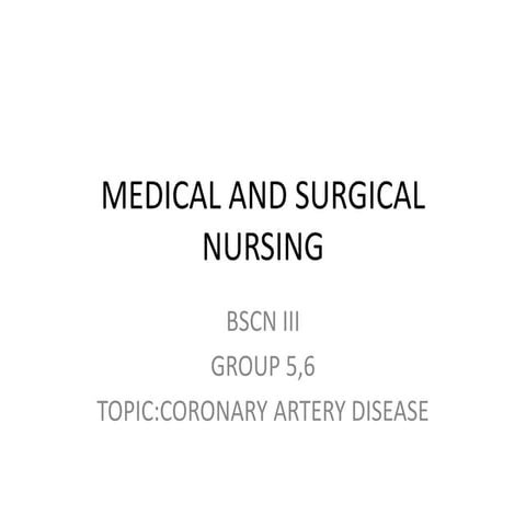 CORONARY ARTERY DISEASE in medicine and nurses.pptx