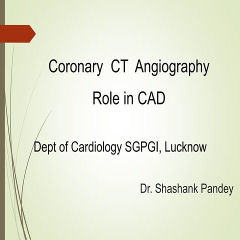 Coronary ct angiography