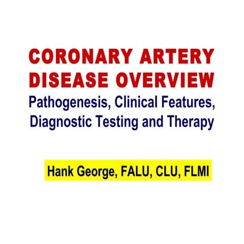 Coronary disease overview