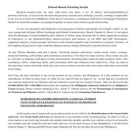 EMCEE SCRIPT DURING CORONATION ICAMPORAL