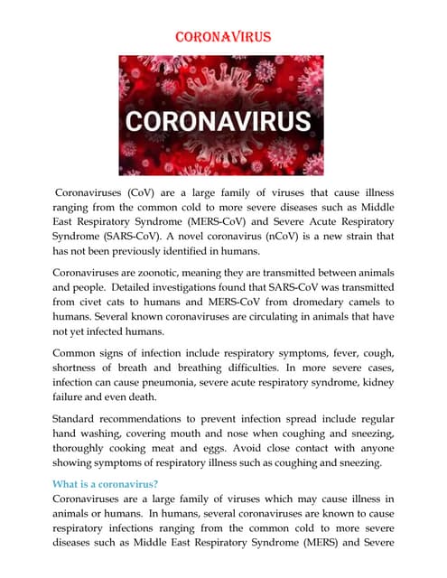 Coronavirus - Q&A - Symptoms - Remedies - Precautions   