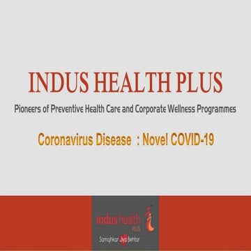 Corona virus COVID-19   do's and don'ts from indus health plus