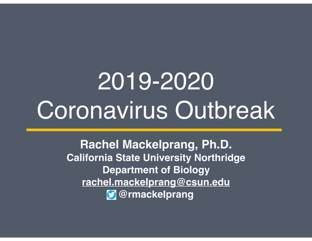COVID-19: Novel coronavirus information 