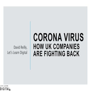 COVID 19 How Companies are fighting back