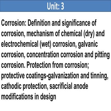 Corrosion and its Control