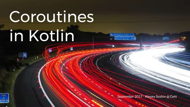 Coroutines in Kotlin