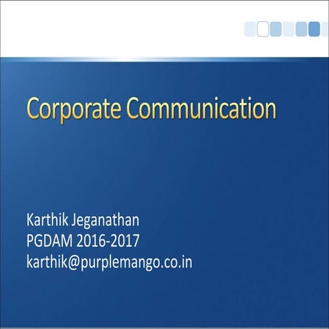 Corporate Communication