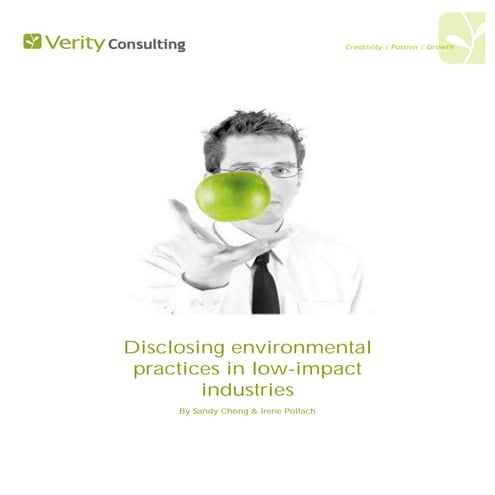 Disclosing Environmental Practices