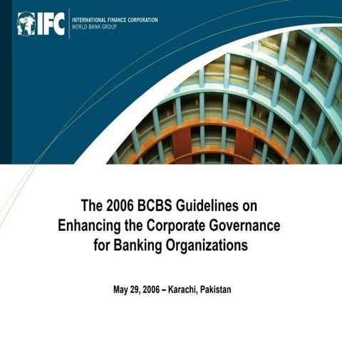 2006 Code of Corporate Governance Guidelines for Banking Organizations