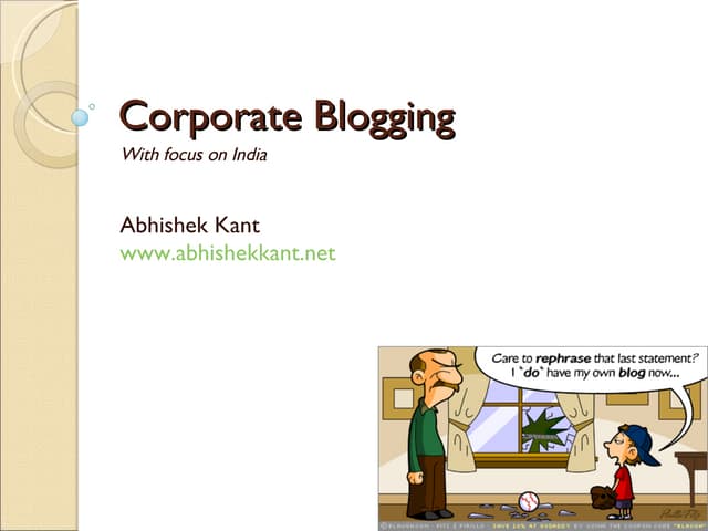 Corporate Blogging