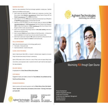 Aghreni Technologies, offshore provider of open source software solutions - C...